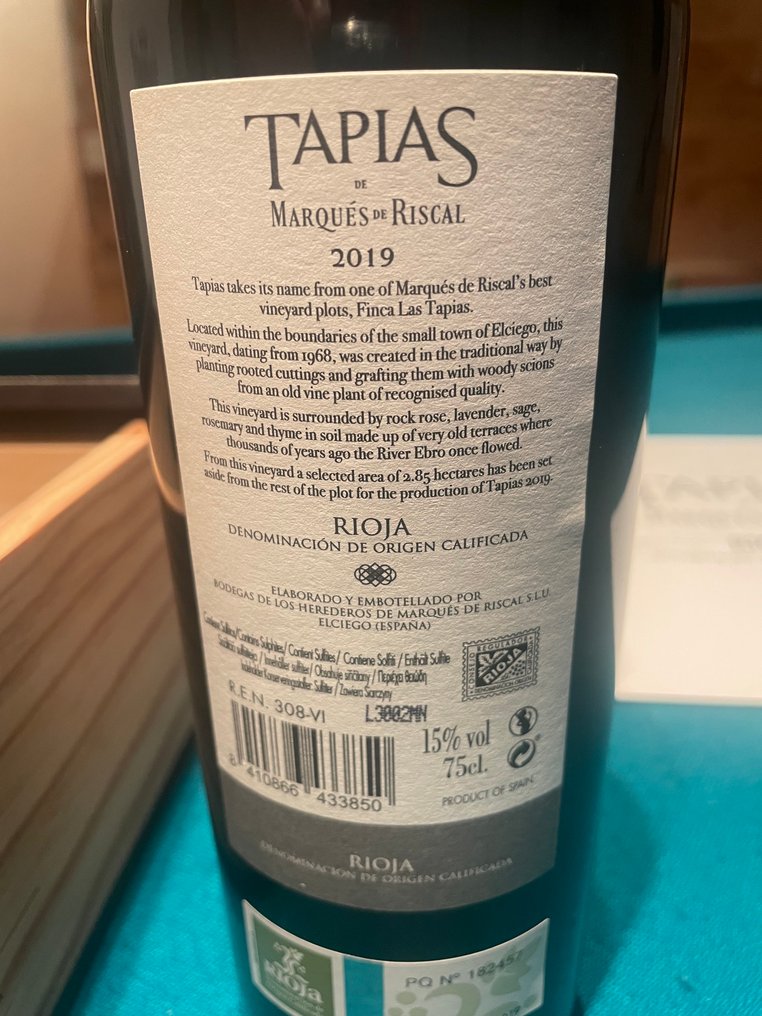 2019 Marques de Riscal, Tapias - 里奥哈 - 3 Bottles (0.75L) #3.2