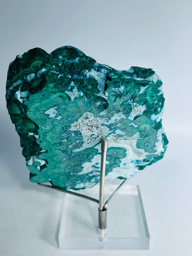 頂級孔雀石與矽孔雀石標本－稀有收藏家的珍品 收藏品 - Botroydile 形成 - 高度: 160 mm - 闊度: 135 mm- 2110 g - (1) #3.2