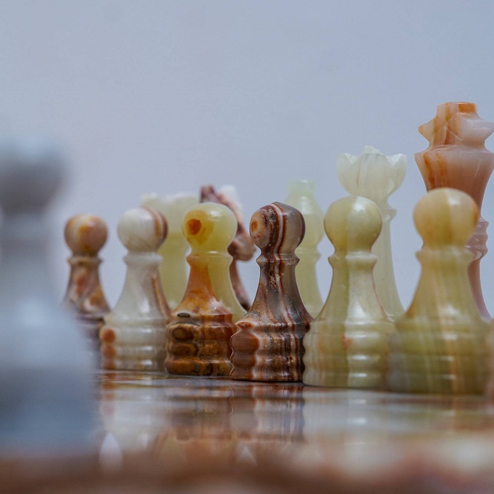 Schackspel - Green Onyx's 100% Natural stone - Marmor #3.2