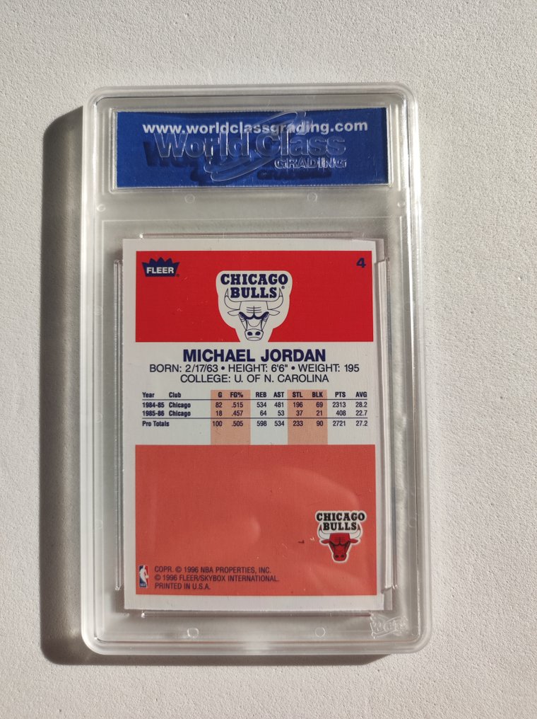 1996 Fleer NBA Michael Jordan - WCG 10 - 1 Graded card #1.0