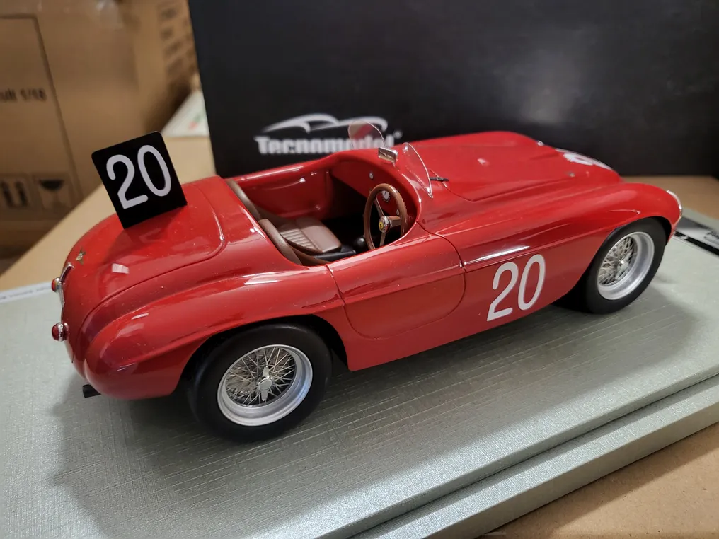 Tecnomodel 1:18 - Modelsportsvogn - Ferrari 166MM 24h Spa 1949 Winner Chinetti - Myte #2.2