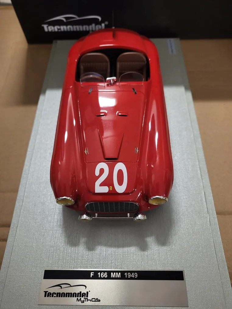 Tecnomodel 1:18 - Modelsportsvogn - Ferrari 166MM 24h Spa 1949 Winner Chinetti - Myte #2.1