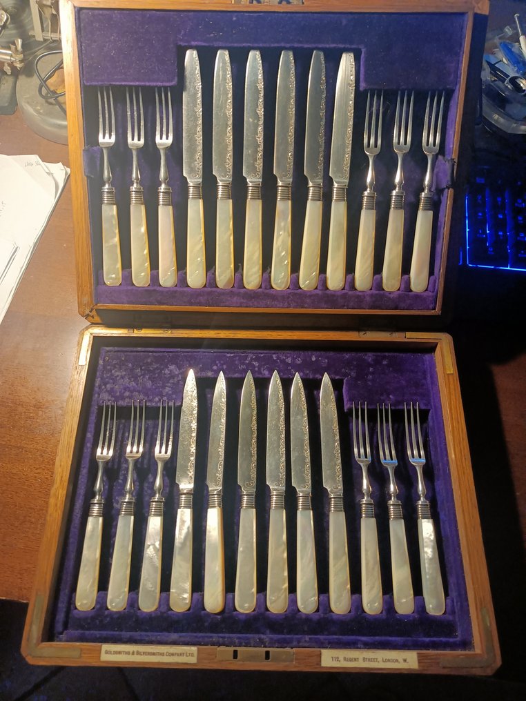 Besteck für 12 Personen - Versilbert, Perlmutt #1.0