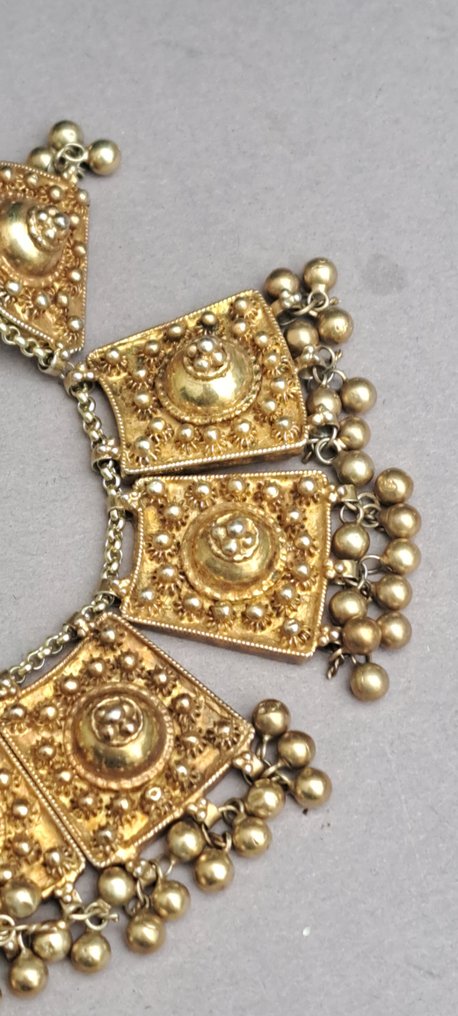 Κολιέ Rajasthan - Ασημί, Goud Vermeil - Ινδία - Πρώτο μισό του 20ού αιώνα #4.3