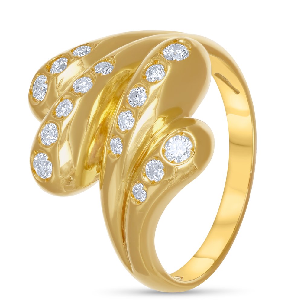 Gyűrű - 18 kt. Sárga arany - 0.49ct. tw. Gyémánt (Természetes) #3.2