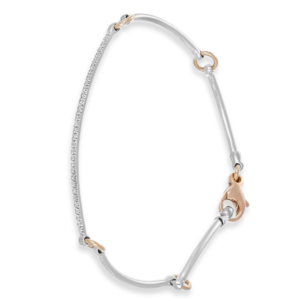 手镯 - 18K包金 白金, 玫瑰金 钻石 (天然) #2.1