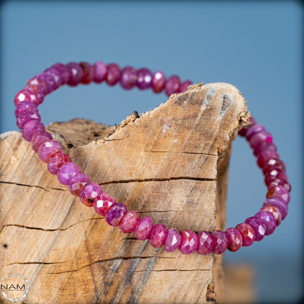 Increíble brazalete de cristal de rubí, sin calentar 65,8 ct- 13.16 g #4.3