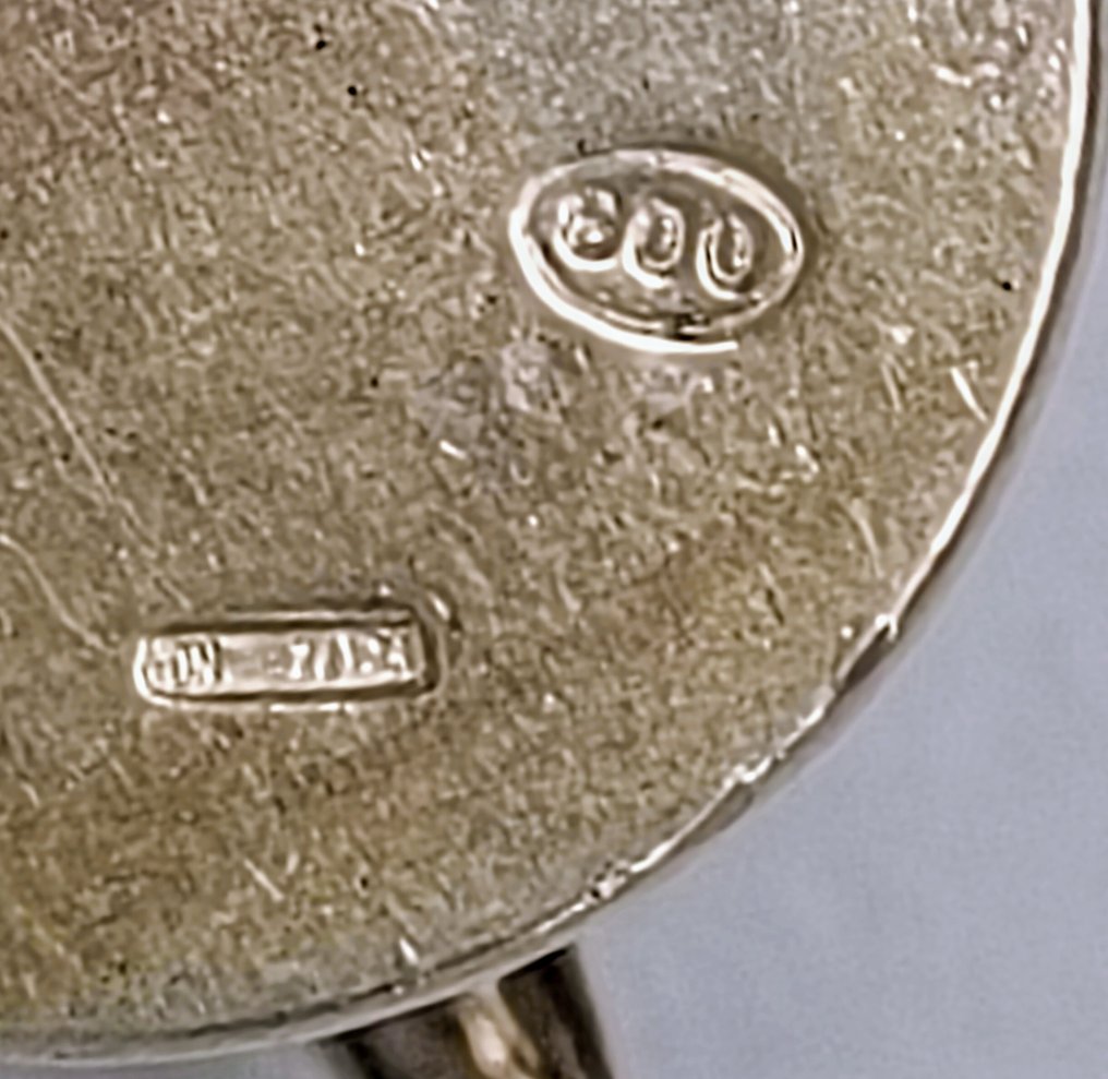 Set of Six Name Place Holders - Figurine - .800 Silver #1.0