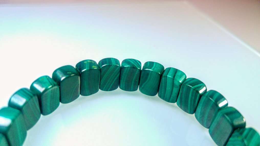 Malachite Bracelet - Height: 53 mm - Width: 1.2 cm- 32 g #2.1
