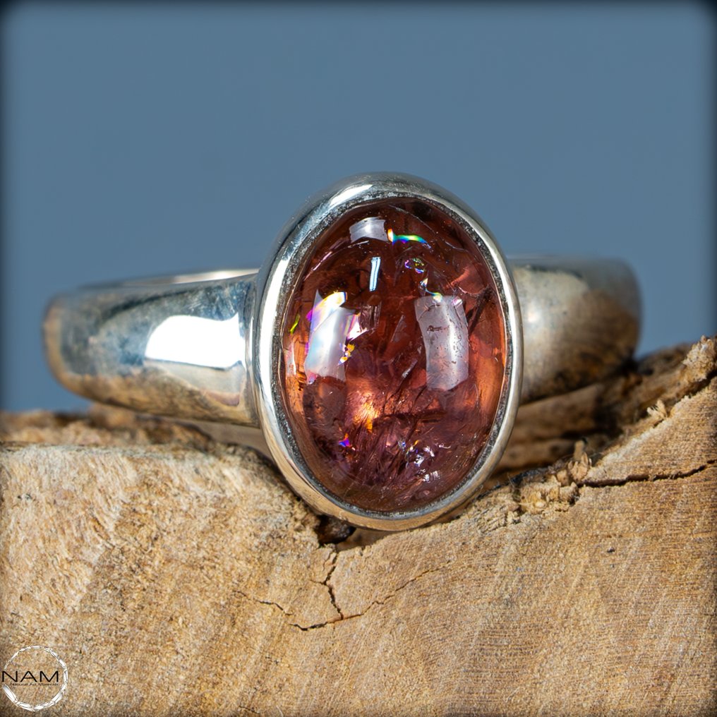 天然透明粉色碧玺水晶 20克拉戒指- 4 g #2.1