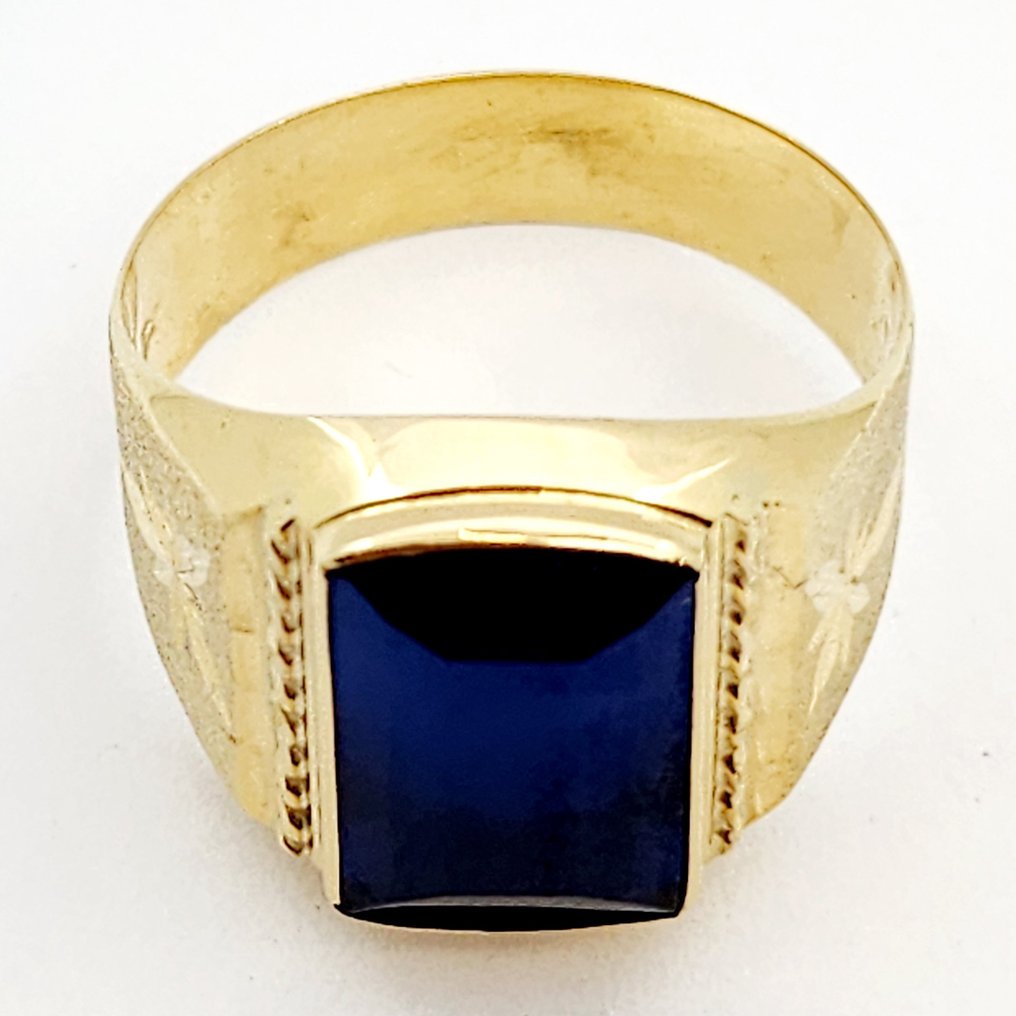 Anillo - 18 quilates Oro amarillo - 4.00ct. tw. Piedra preciosa sintética #2.1