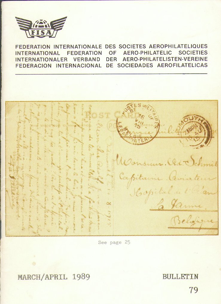 大不列顛  - 比利时飞行邮票和军事邮政的稀有性——阿尔伯特王线路线：拉潘-福克斯通 #4.3