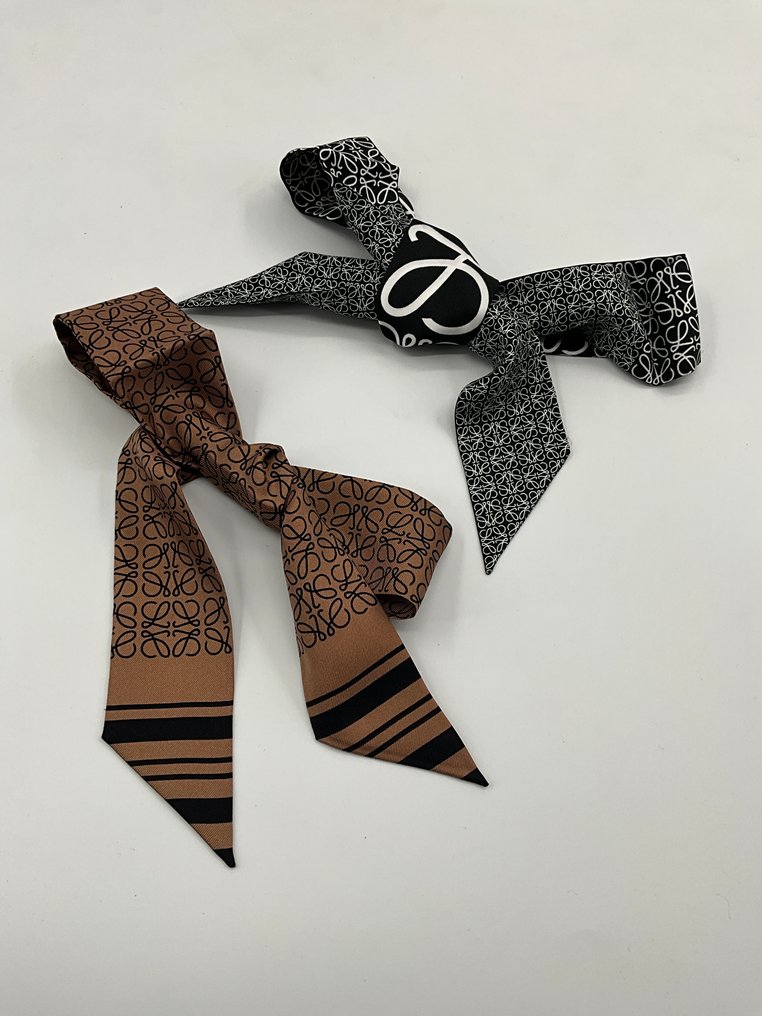 Loewe - 2 TWILLYS MONOGRAMME /5 cm / 98 cm - Sciarpa #1.0