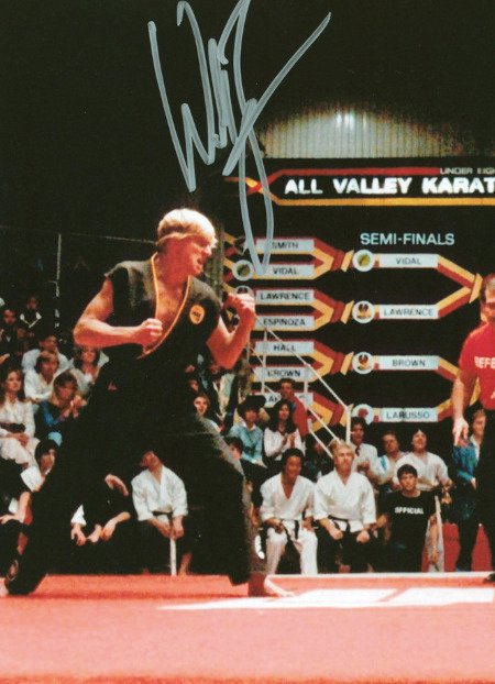 The Karate Kid - Ralph Macchio & William Zabka - Signed 28x35 cm Poster - with Beckett COA #1.0