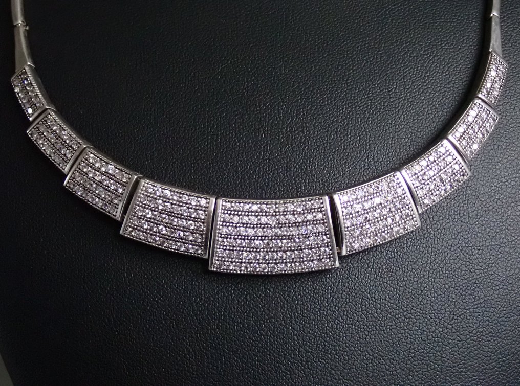 Prata - Colar - Colar de strass #2.1