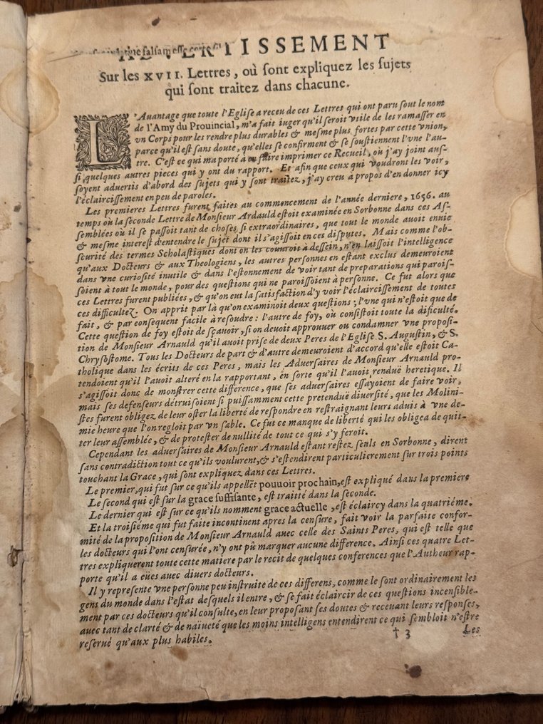 Blaise Pascal - Les Provinciales ou les lettres escrites par Louis de Montalte à un Provincial de se amis & aux RR. - 1657 #3.2