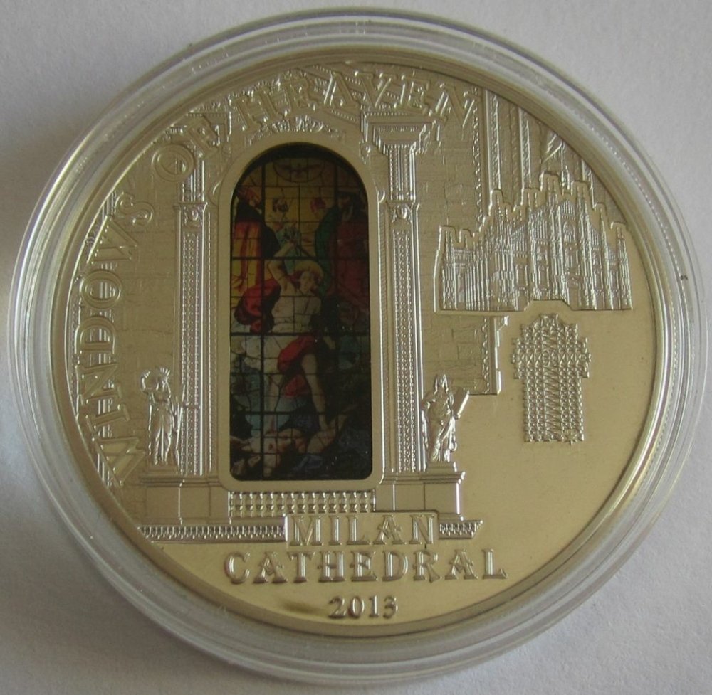 Cook-øerne. 10 Dollars 2013 Windows of History - Mailänder Dom, 50g Proof #1.0