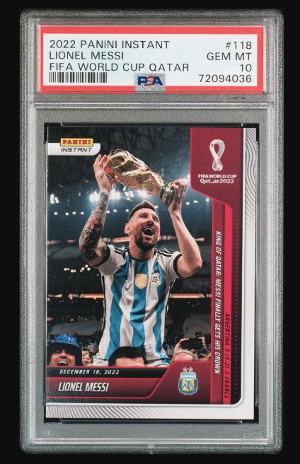 Argentina - 2022 World Cup - Lionel Messi - Trading Card - PSA 10 GEM MINT - Only 22.081 Printed  #1.0