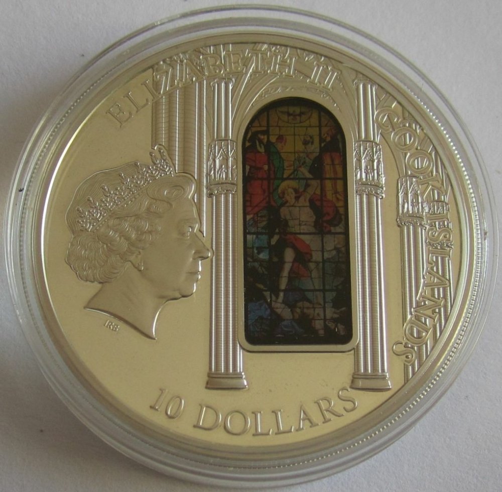 Cook-øerne. 10 Dollars 2013 Windows of History - Mailänder Dom, 50g Proof #2.1