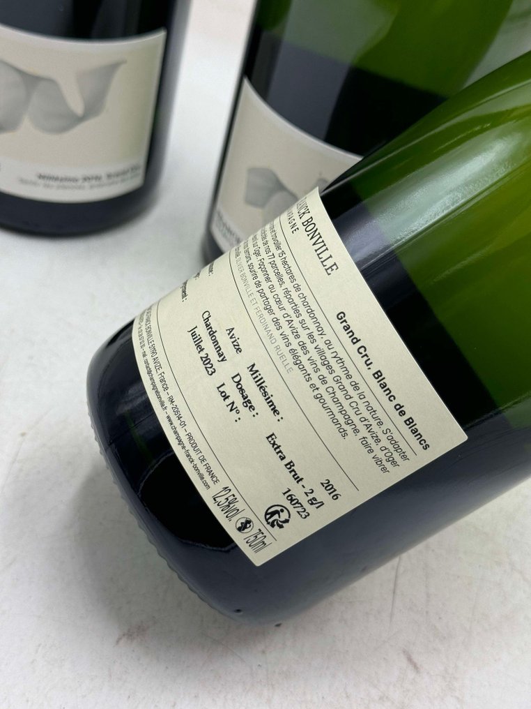 2016 Franck Bonville, Brut Blanc de Blancs Sentir les Silences entendre les vins - 香槟地 Grand Cru - 3 Bottles (0.75L) #2.1
