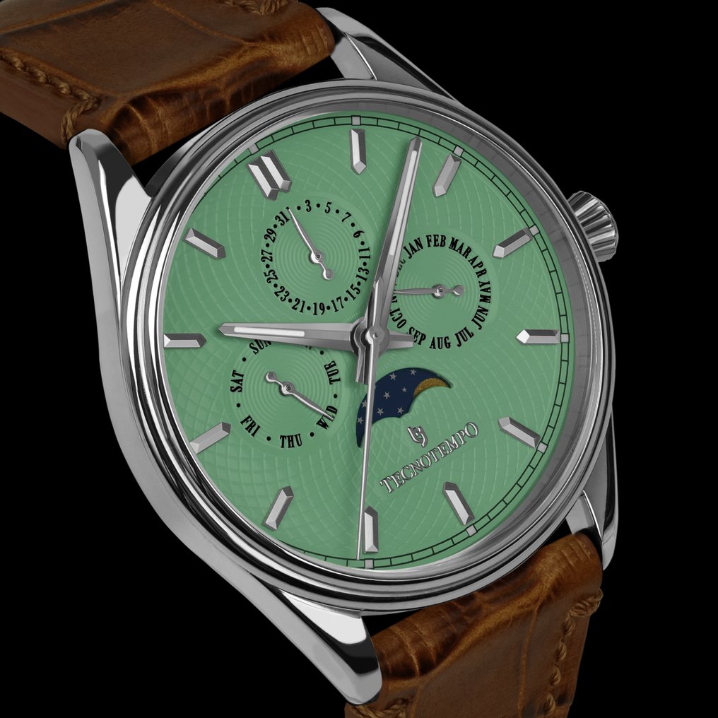 Tecnotempo quot MoonMaster quot Full Calendar Moon Phase 39mm Limited