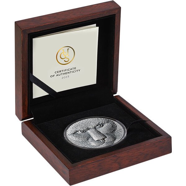 États Crypto Unis. 0,001 Ether 2023 Binary Puma - Binary World - Antique finish, 2 Oz (.999) #4.3