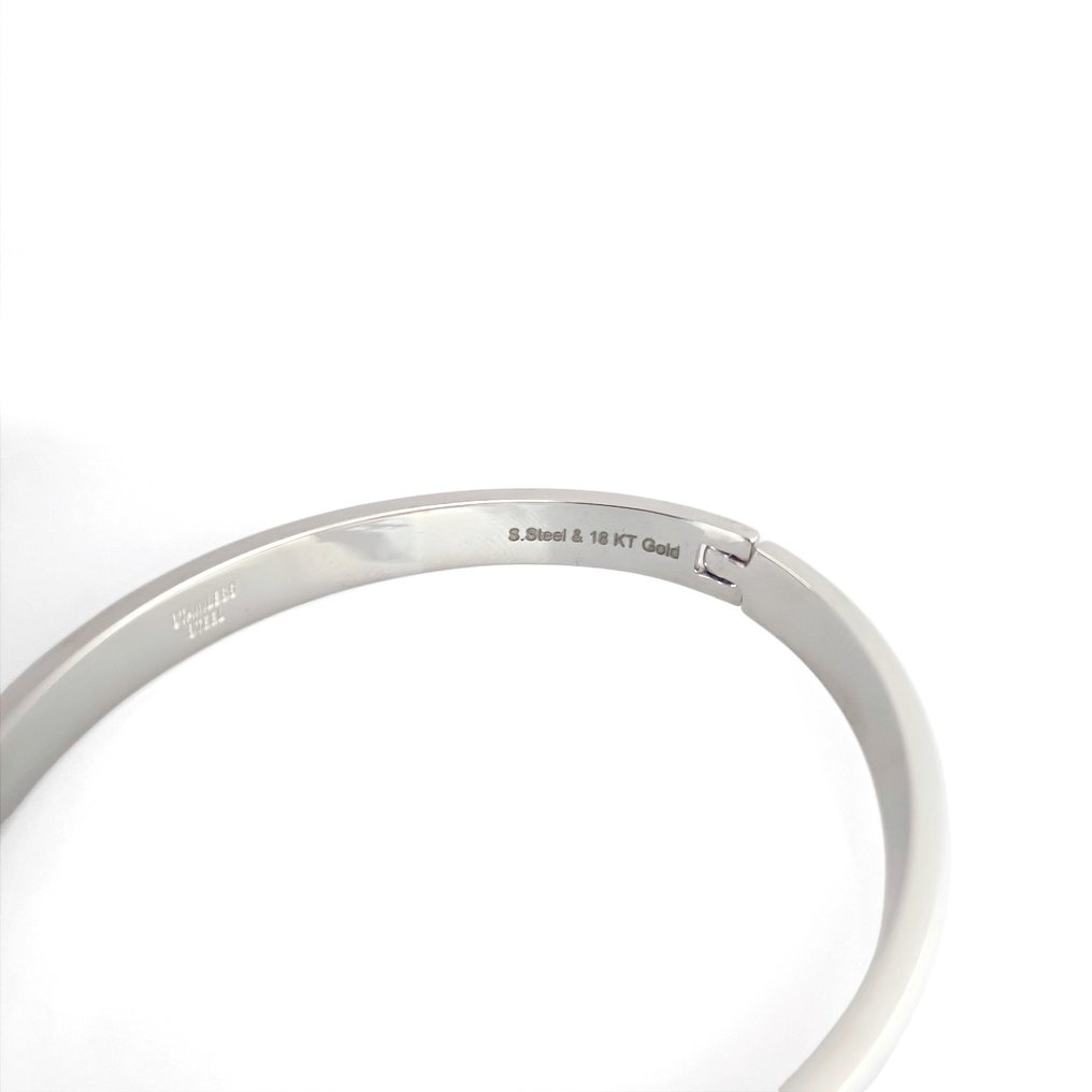 18K包金 - 钢, 玫瑰金 - 手镯 - 手工的 #3.2