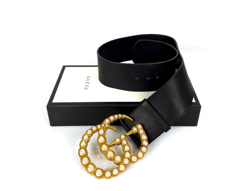 Gucci marmont pearl belt sales