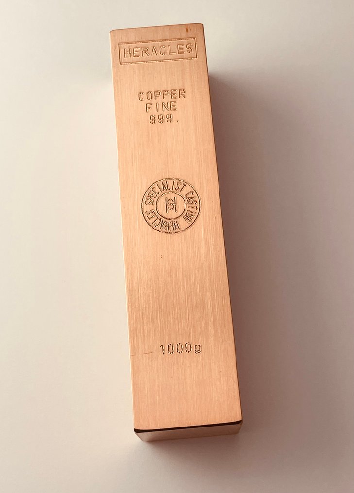 1 quilograma .999 - Copper - Fonderie Heracles - France - Selado e com certificado (Sem preço de reserva) #3.2
