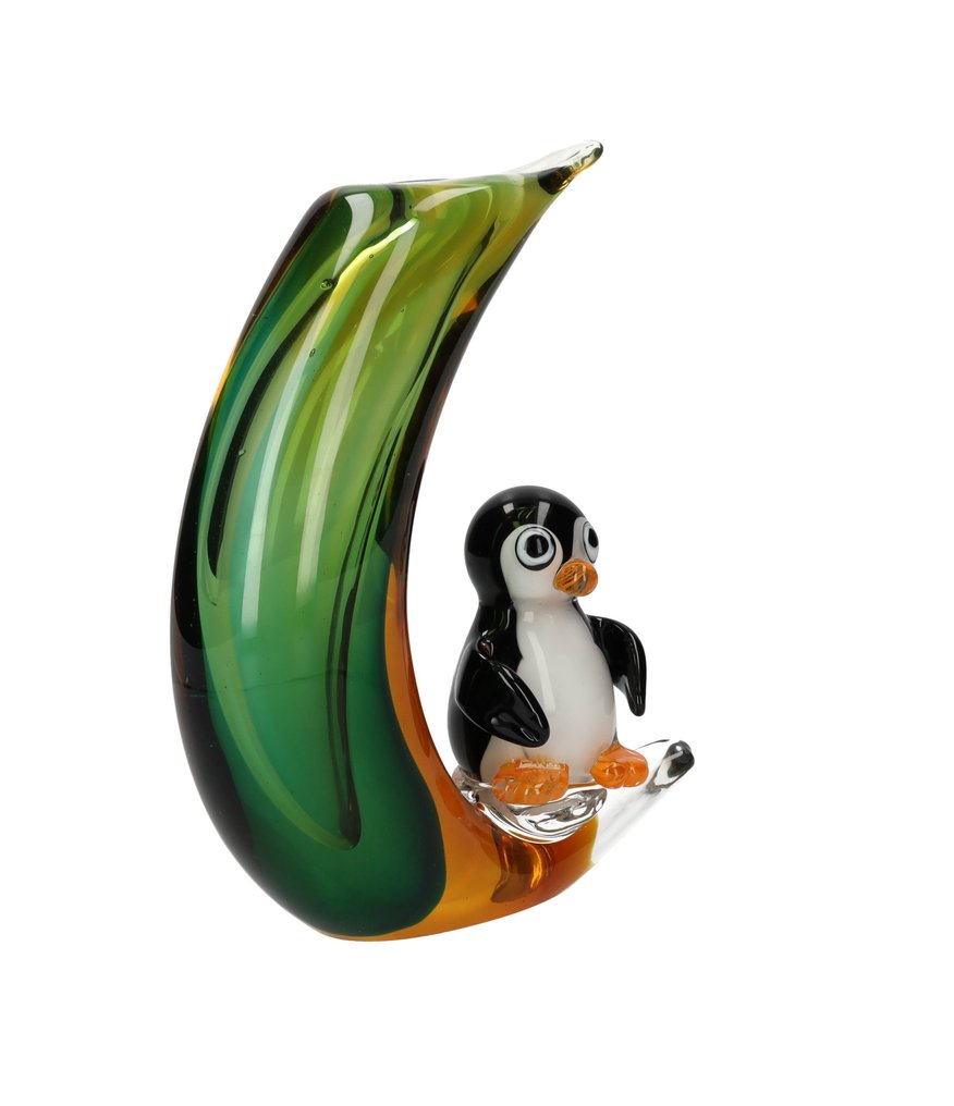 Βάζο  - Γυαλί - Vaas με πιγκουίνο. #1.0