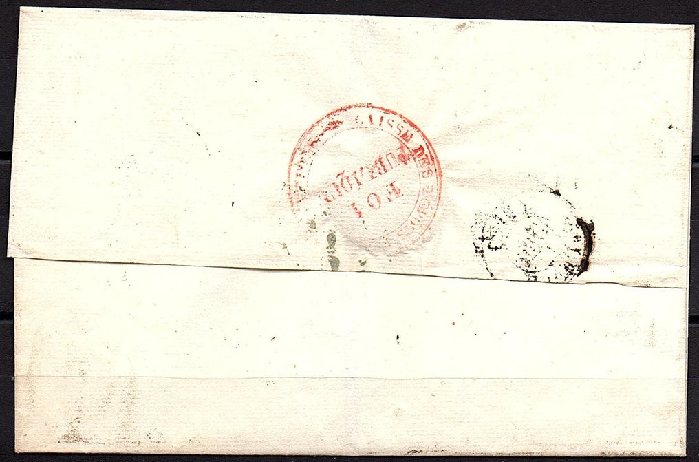 法国  - 摊销基金会 - 先驱 - 巴黎 1843年4月1日，红色直线印章和 #2.1