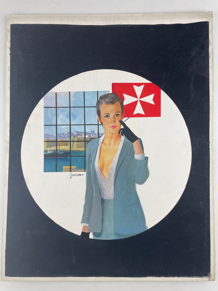 Jacono, Carlo - 1 Original cover - Segretissimo #826 - Voir Malte et Mourir - 1979 #2.1