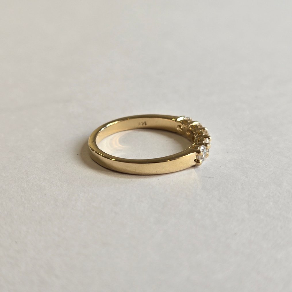 Δαχτυλίδι αιωνιότητας - 14 καράτια Κίτρινο χρυσό -  0.48ct. tw. Διαμάντι (Φυσικό)  #4.3