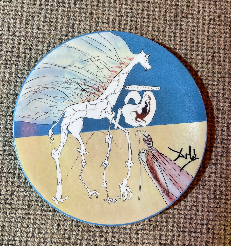 Limoges - Salvador Dalí (after) - Plate (6) - Porcelain - The Conquest of the Cosmos #2.1