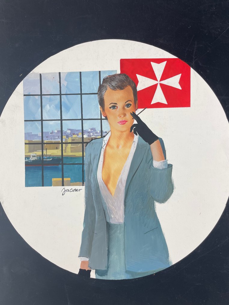 Jacono, Carlo - 1 Original cover - Segretissimo #826 - Voir Malte et Mourir - 1979 #1.0