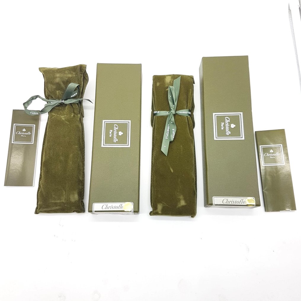 Christofle - 餐具套装 (12) - 空气 - 镀银, 镀金 - 科尔。金色空气装饰 #2.1