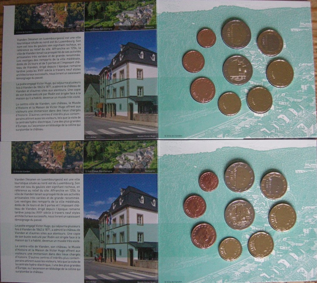 Luxemborg. Year Set (BU) 2022 "Vianden" (incl. 2 Euro "Huwelijk" + "Vlag") (2 sets) (Ingen reservasjonspris) #1.0