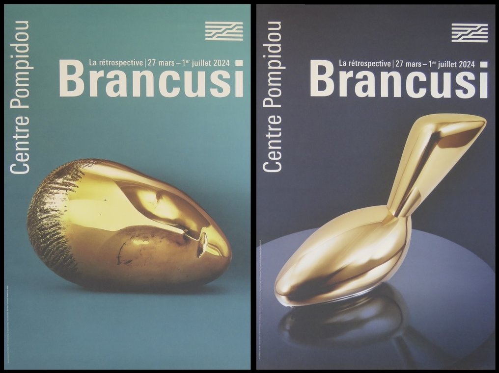 Constantin Brancusi - Deux affiches originales d'exposition - Centre Pompidou - 2024 #1.0