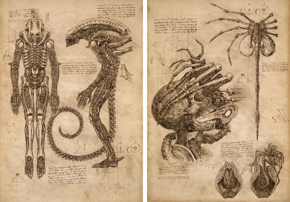 Boriani - 2x Alien, DaVinci, limited edition 9/20 #1.0