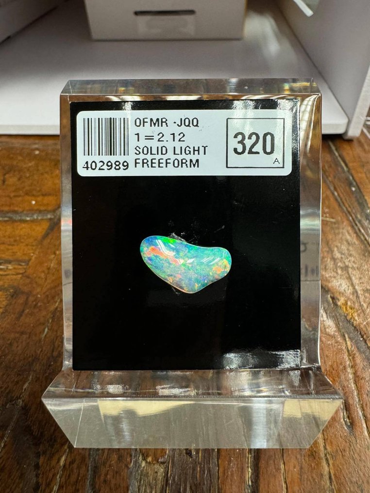 Ohne mindestpreis - 1 pcs  mehrfarbig Opal  - 2.12 ct - Antwerp Laboratory for Gemstone Testing (ALGT) #1.0