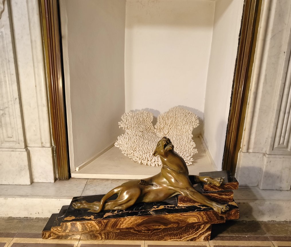 Charles Valton - Γλυπτό, Leona herida - 37 cm - Πατιναρισμένος μπρούτζος #3.2