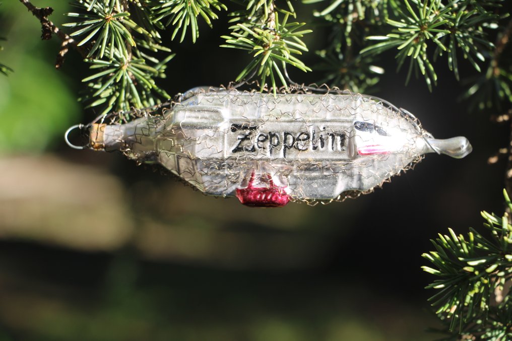 Glashütte Lauscha: Zeppelin (Luchtschip), 1914-1917 - Χριστουγεννιάτικα στολίδια Glashütte Lauscha - Γυαλί #3.2