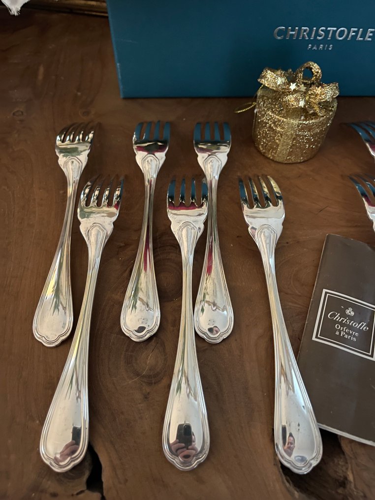 Christofle - Πιρούνι - Σετ 12 πιρούνια για ψάρι μοντέλο Spatours. - Ασημένιο μέταλλο #3.2