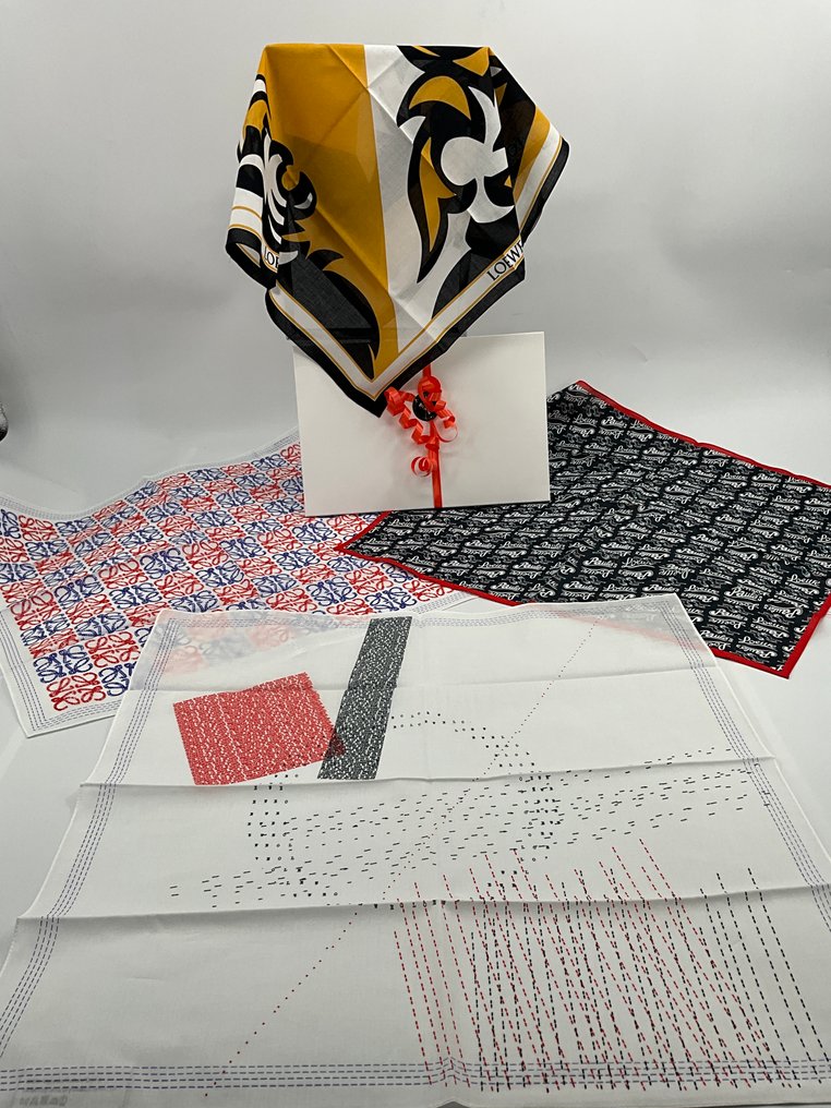 Loewe - Lot de 4 gavroches. coton / pochettes LIMITÉE - Skjerf #4.3