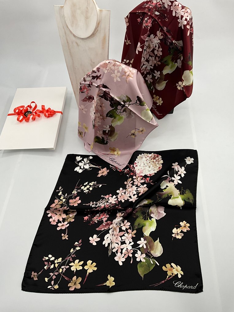 Chopard - LOT DE 3 Gavroches Soie  / Cadeaux luxe - 圍巾 #4.3