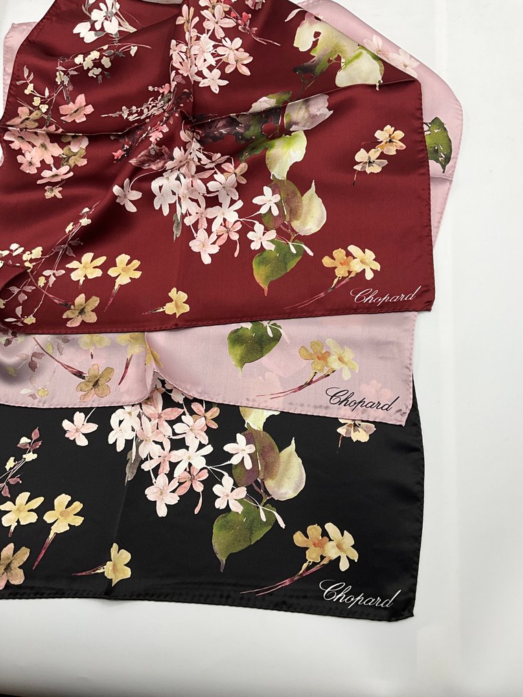 Chopard - LOT DE 3 Gavroches Soie / Cadeaux luxe - Scarf #1.0
