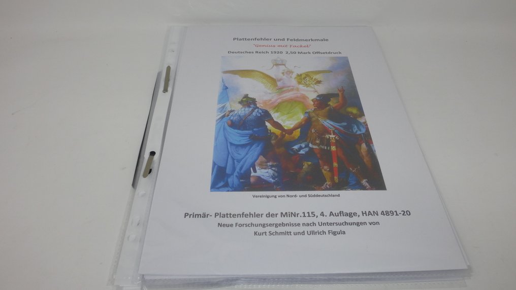 德意志帝國 1920 - Genius 与 Fackel 研究收藏，含有45个板块缺陷。 - 115 ** MNH verschiedene Farben #1.0