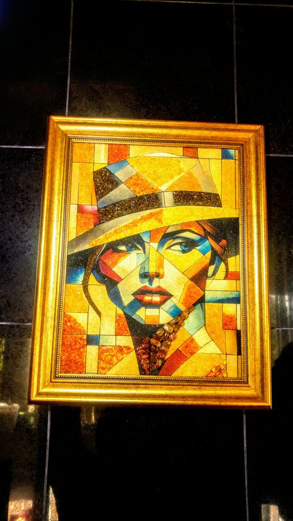 Baltic Amber mosaic - Picture - New collection - Amber - 48 cm - 38 cm #1.0