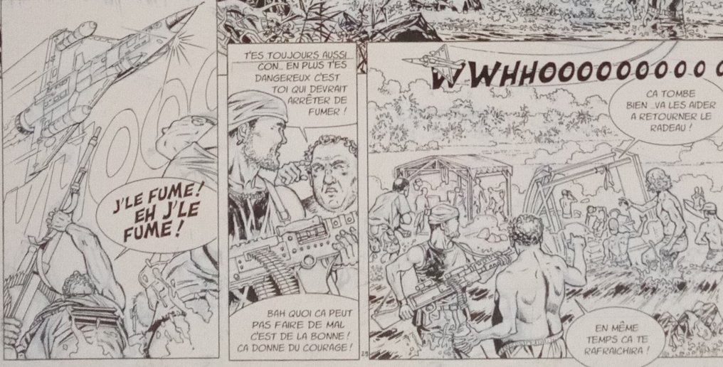 Toublanc, Frédéric - 1 Original page - Tanguy & Laverdure, les Chevaliers du ciel T4 - Taiaut sur Bandits - 2015 #2.1