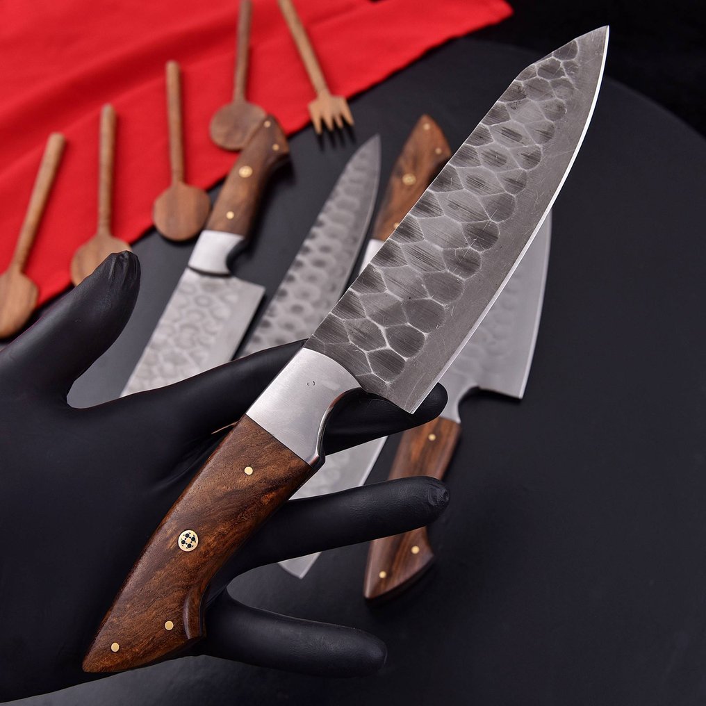 廚刀 - Chef's knife - 木材，高品质锻造钢 - 北美 - 厨师刀 #4.3